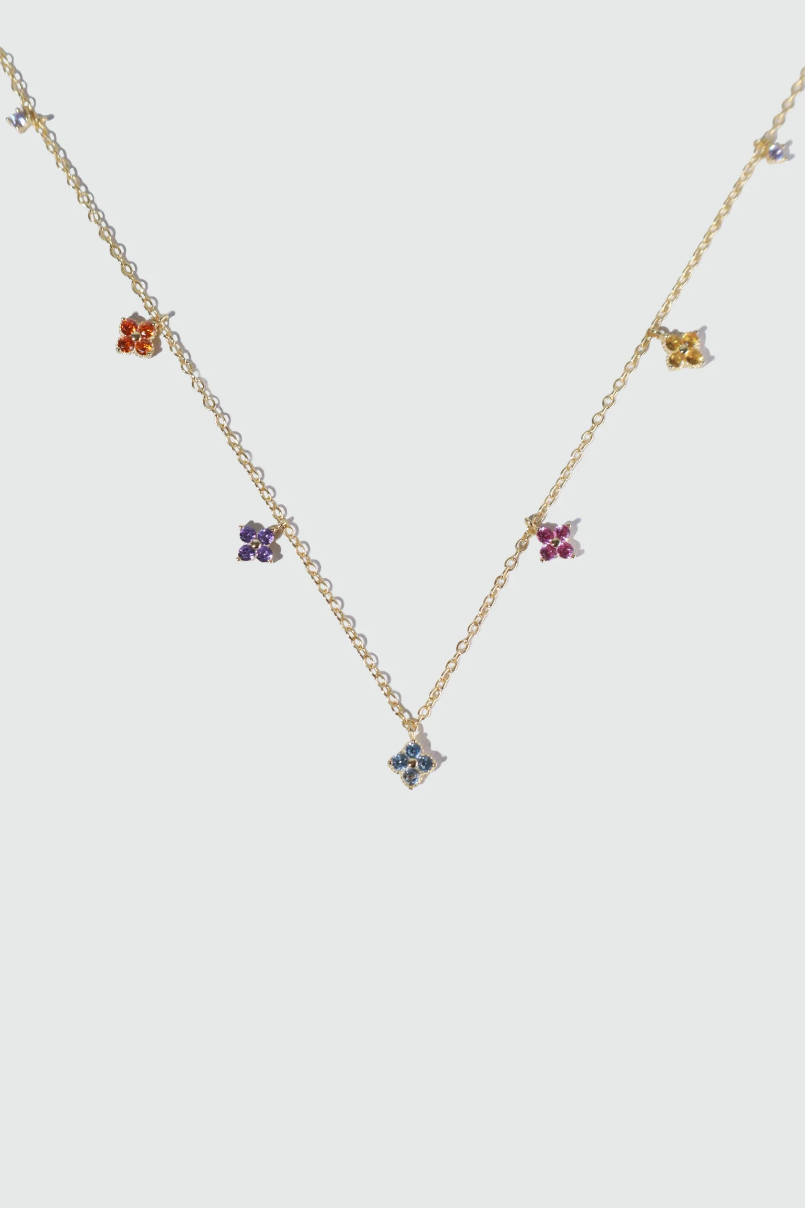 18K Gold Vermeil Color Petal Necklace - Image 7