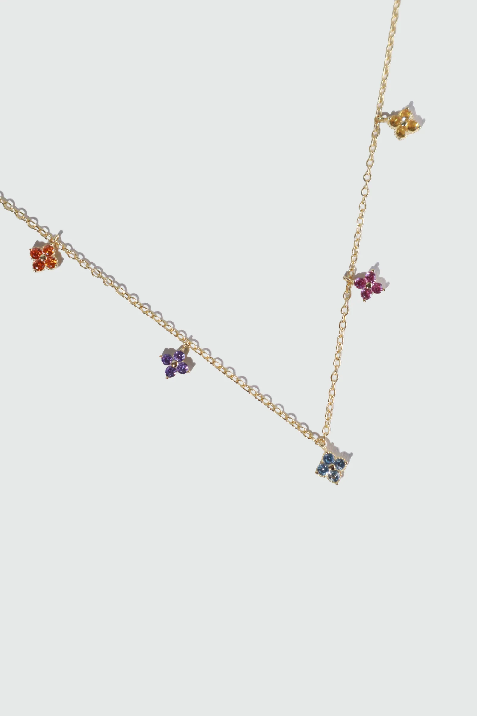 18K Gold Vermeil Color Petal Necklace - Image 8