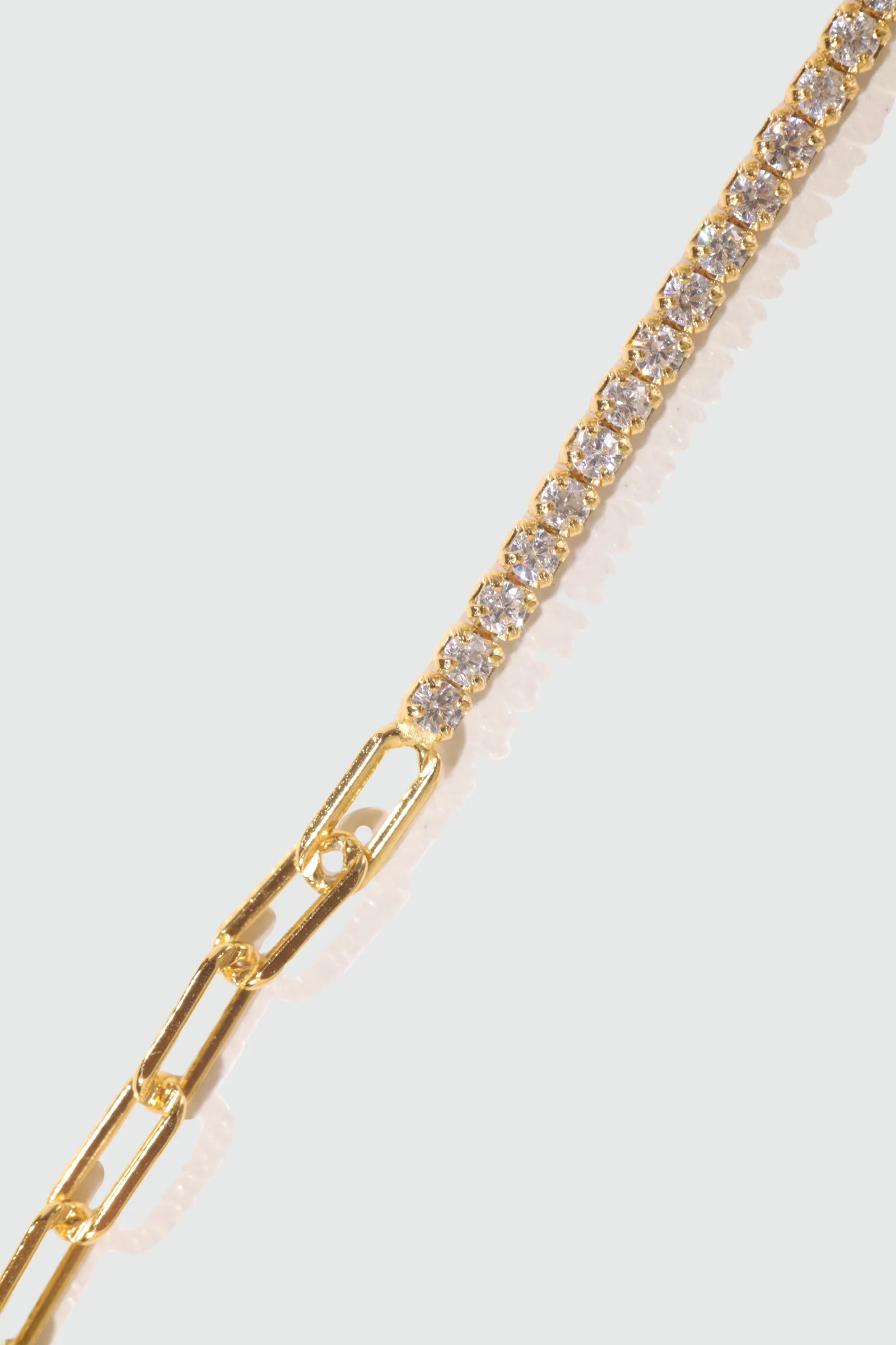 18K Gold Vermeil Diamond Chain Bracelet - Image 7