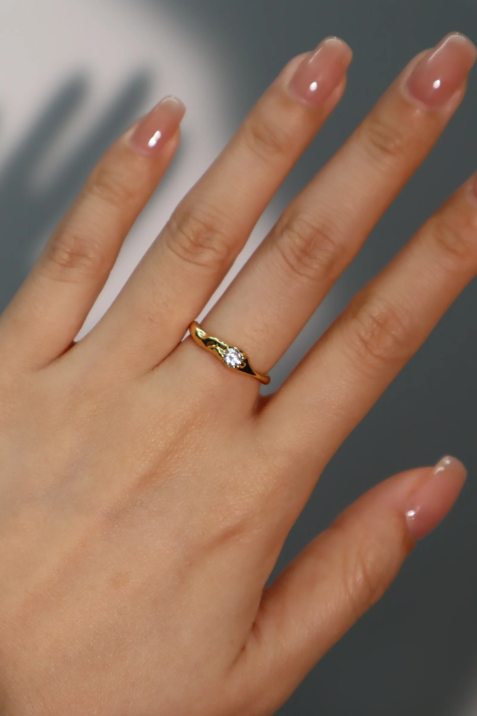 18K Gold Vermeil Diamond Ring - Image 6