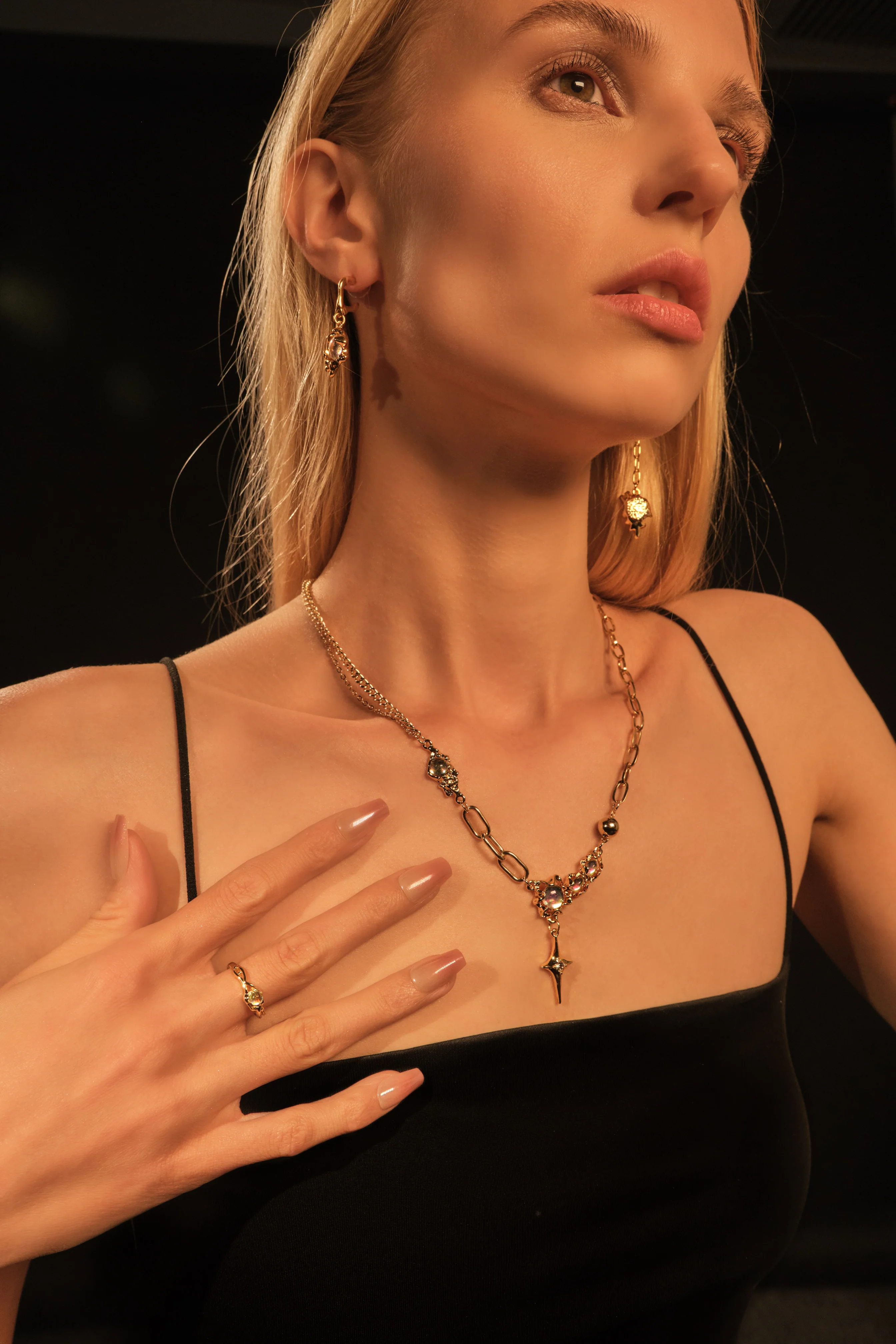 18K Real Gold Plated Opal Star Necklace - Image 9