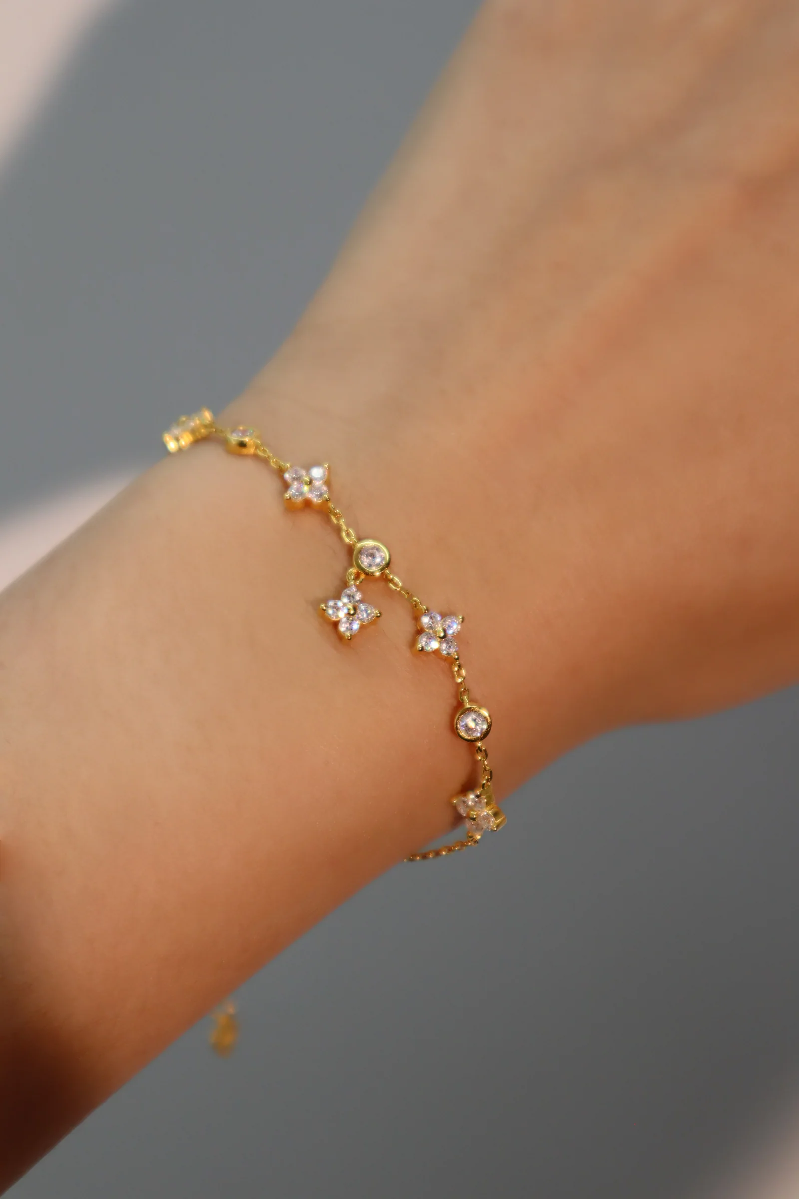 18K Gold Vermeil Multi Starlight Petal Bracelet - Image 3