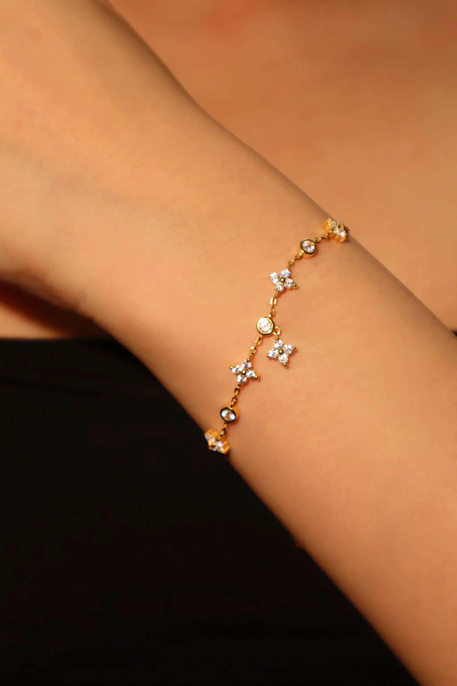 18K Gold Vermeil Multi Starlight Petal Bracelet - Image 4