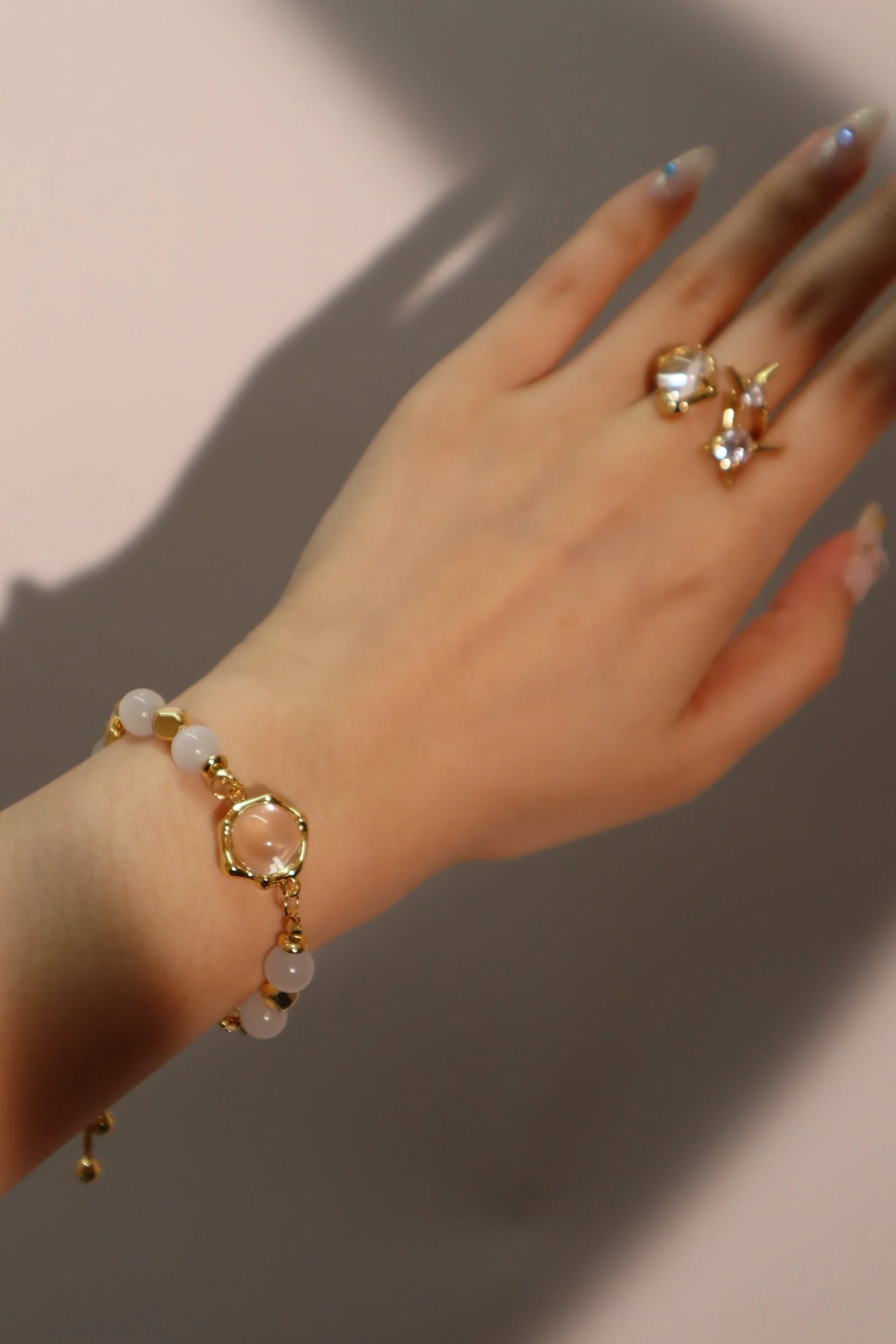 18K Real Gold Plated 3 in 1 Gemstones Ring - Image 6