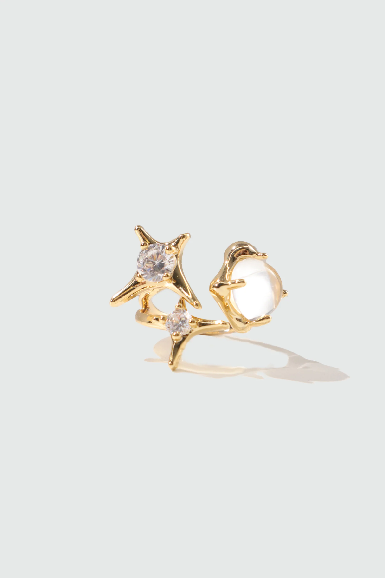 18K Real Gold Plated 3 in 1 Gemstones Ring - Image 8