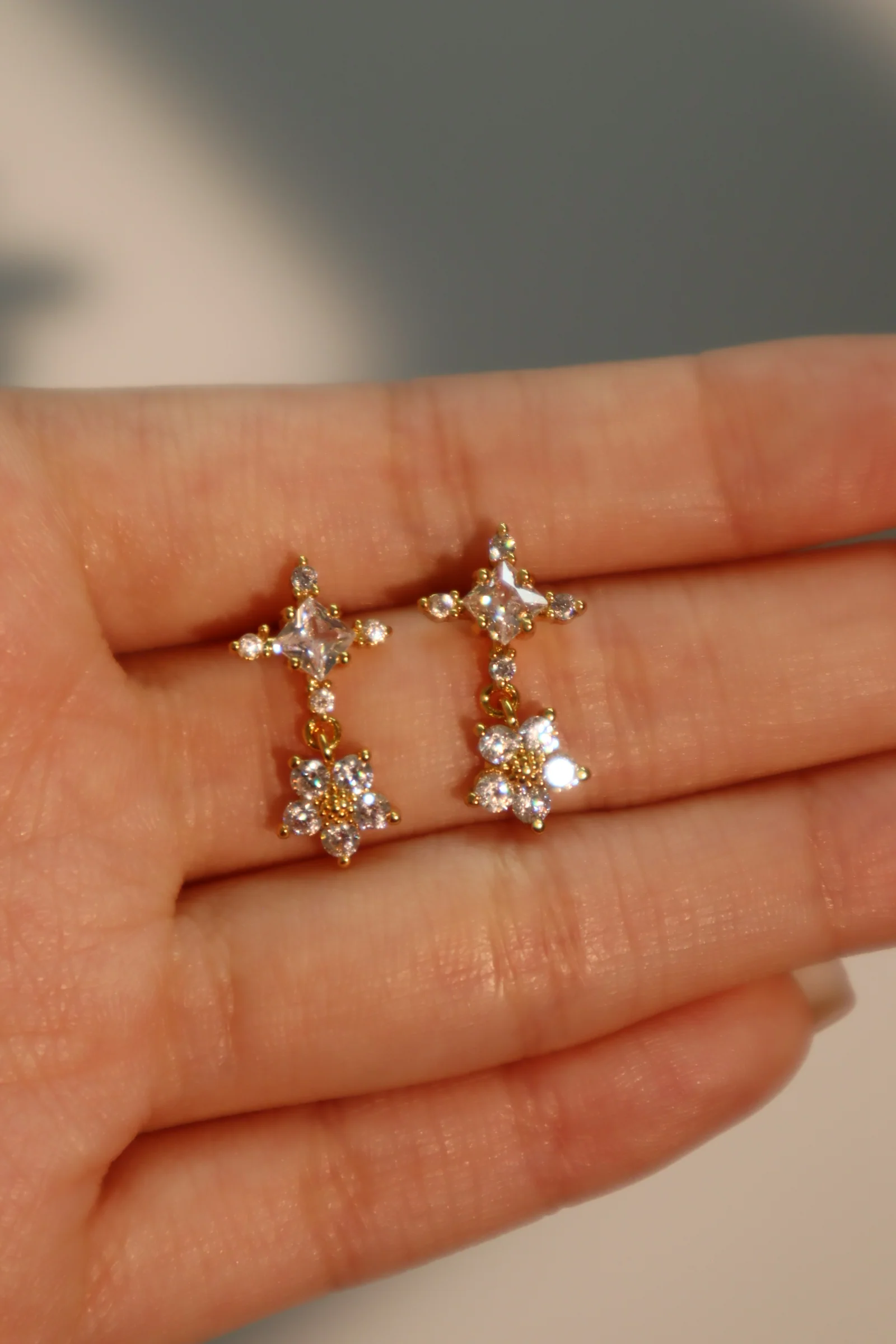 18K Real Gold Plated Starlight Bloom Earrings - Image 10