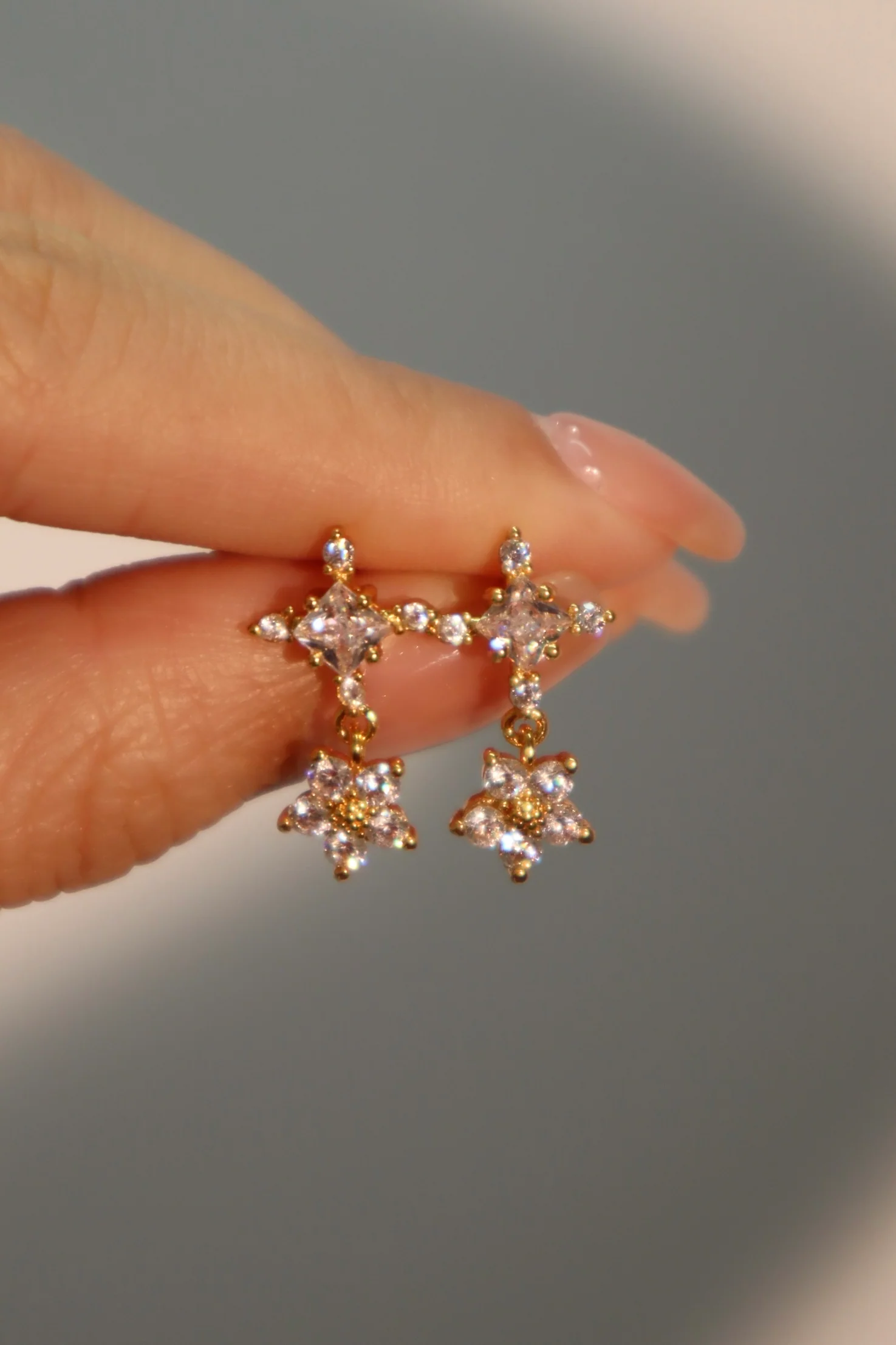 18K Real Gold Plated Starlight Bloom Earrings - Image 5