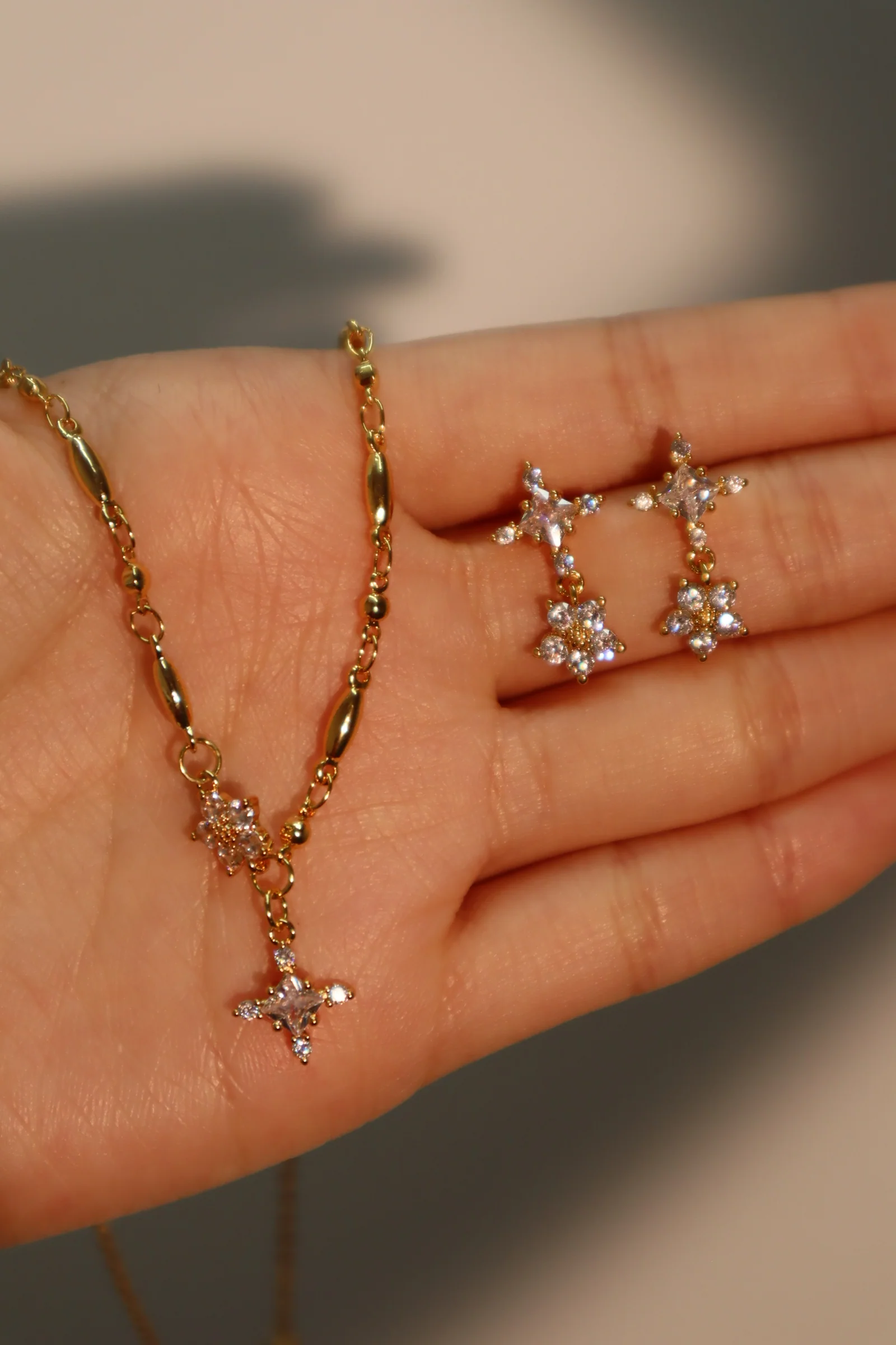 18K Real Gold Plated Starlight Bloom Earrings - Image 8