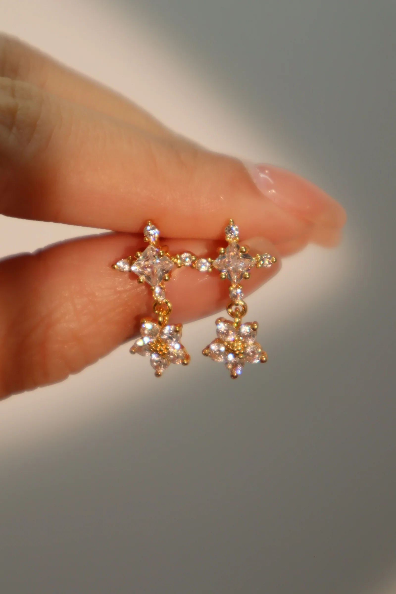 18K Real Gold Plated Starlight Bloom Earrings - Image 9