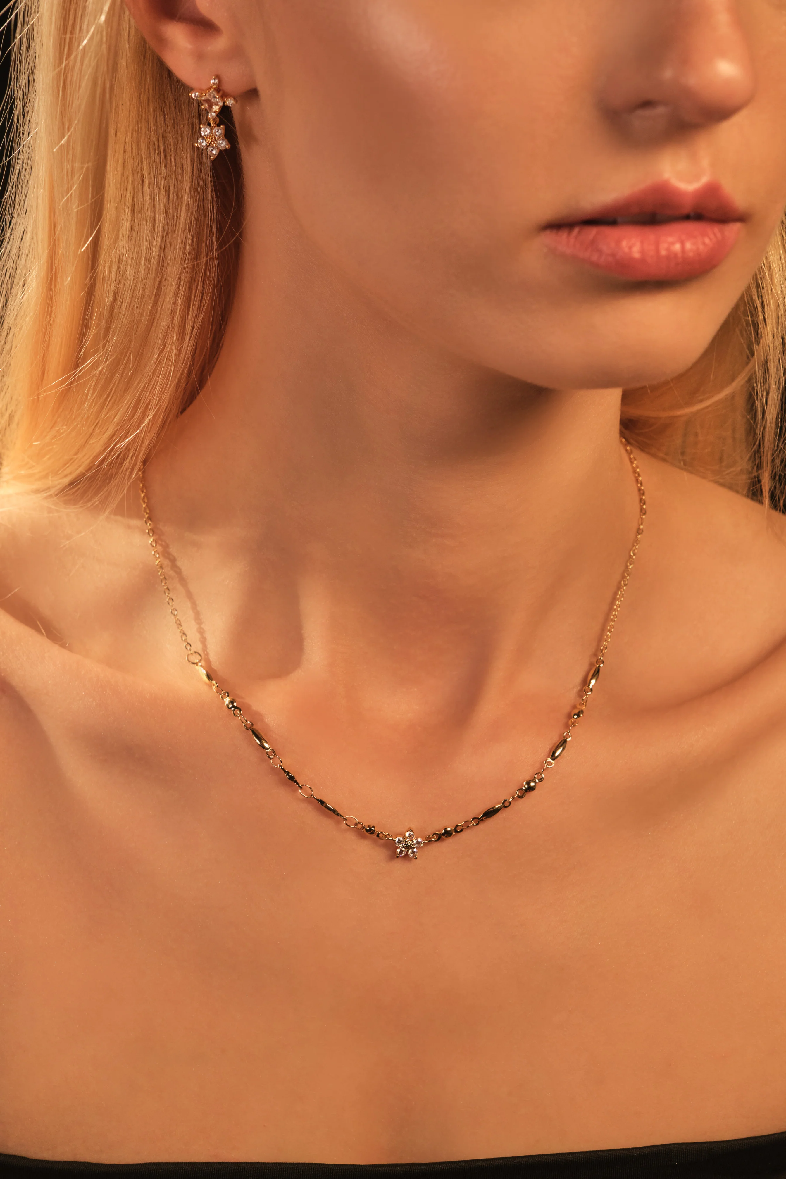 18K Real Gold Plated Starlight Bloom Necklace - Image 14