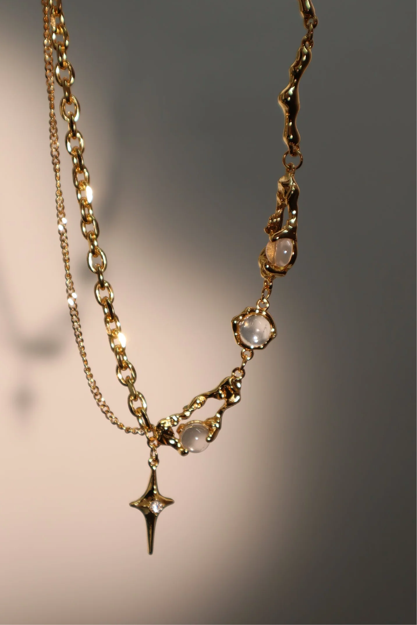 18K Real Gold Plated Moonlight Star Necklace - Image 3