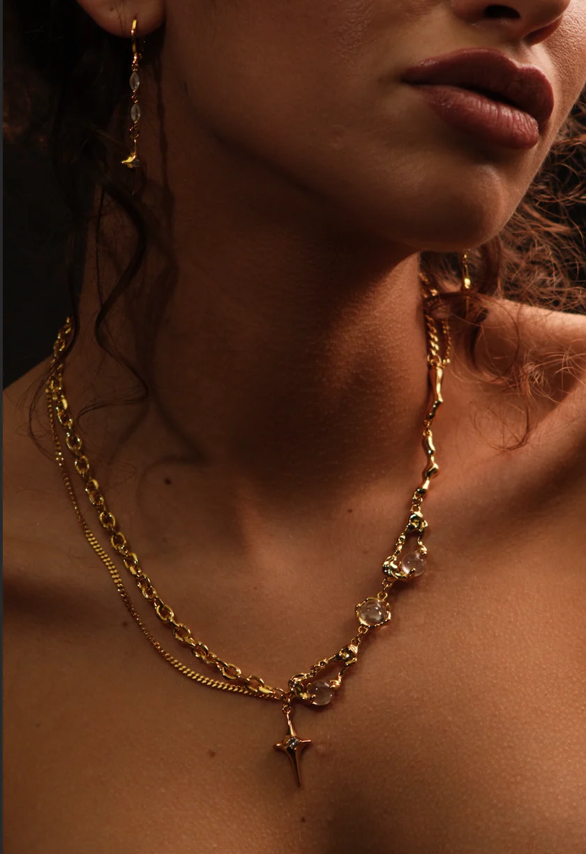 18K Real Gold Plated Moonlight Star Necklace - Image 7