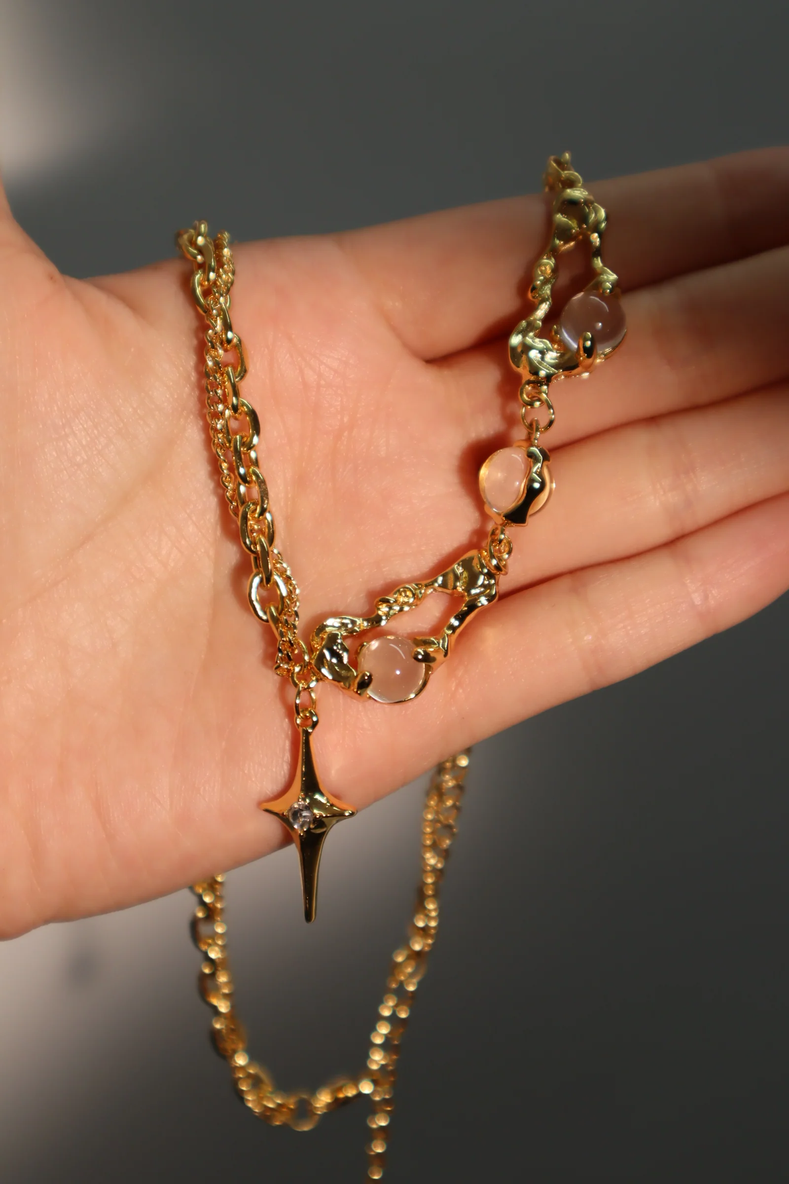 18K Real Gold Plated Moonlight Star Necklace - Image 8