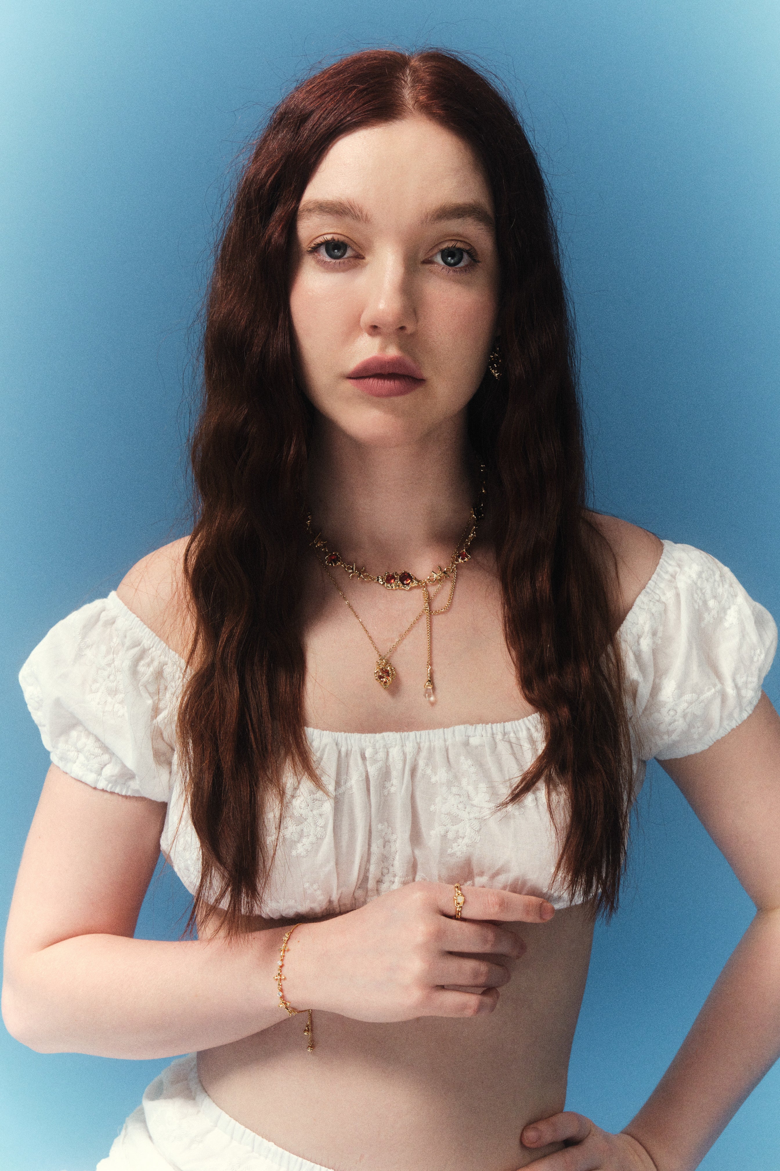 18K Real Gold Plated Multi Diamond Cross Bracelet - Image 3