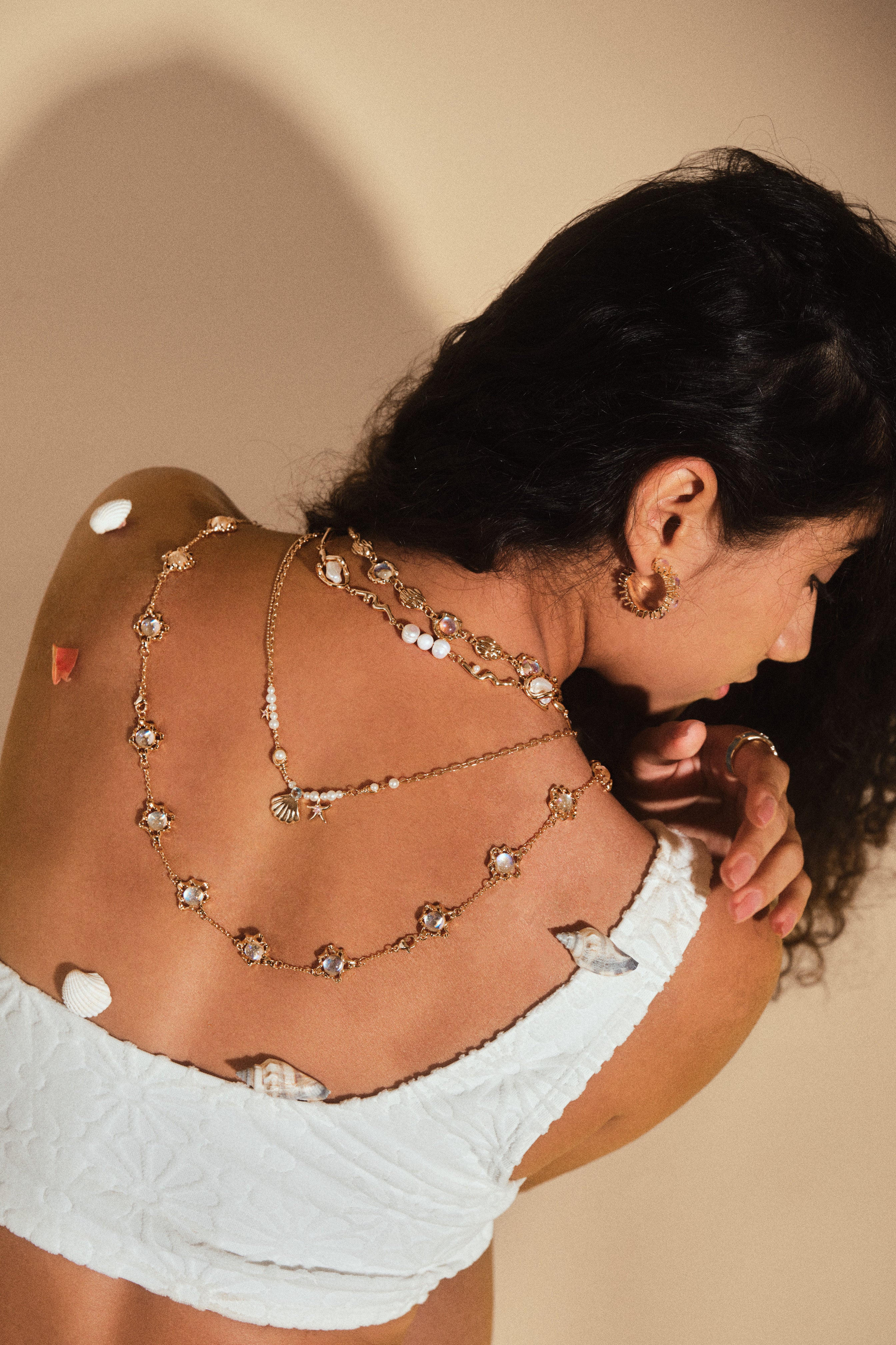 18K Real Gold Plated Sea Shell Pearls Necklace - Image 19