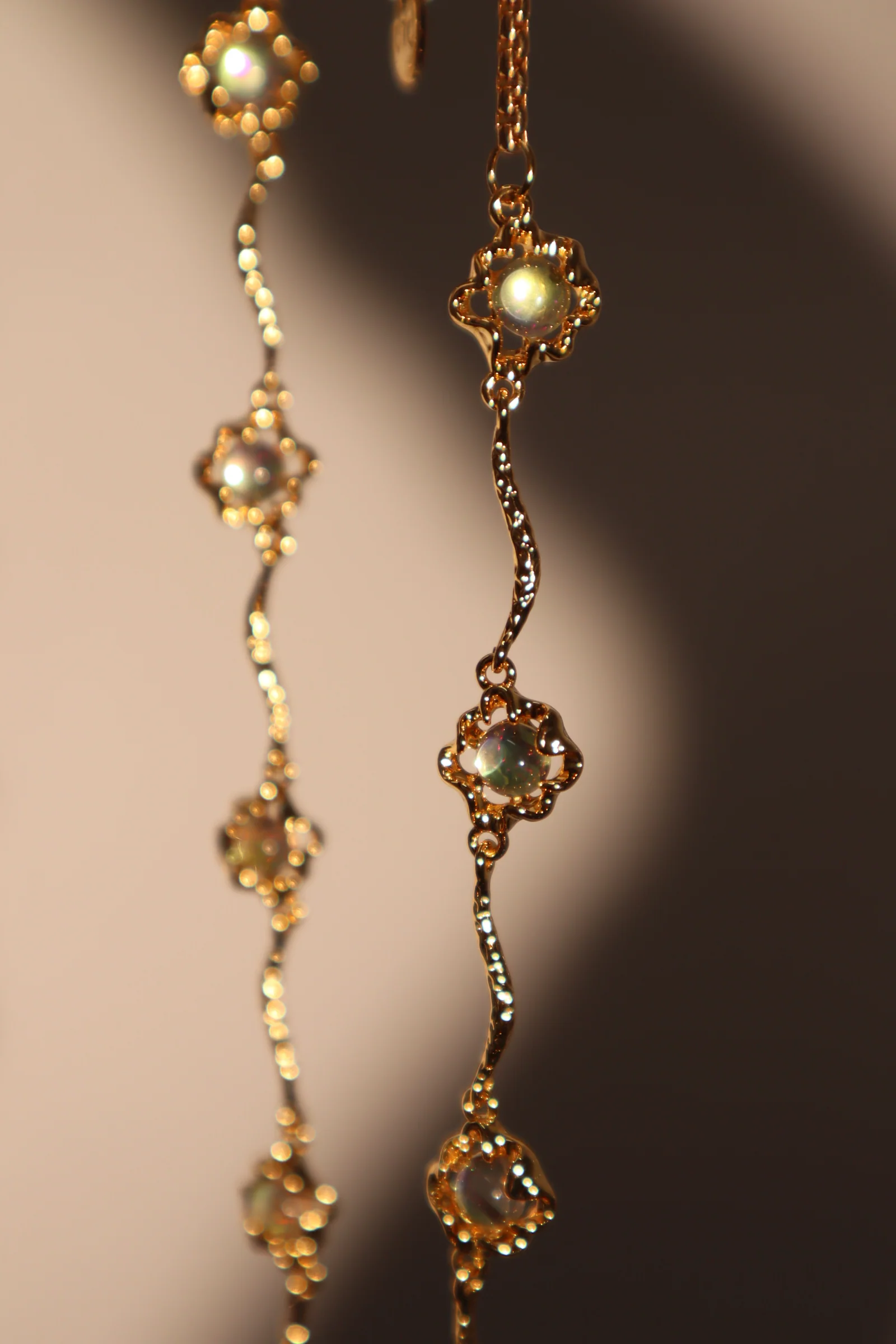 18K Real Gold Plated Multi Opal Necklace - Image 13