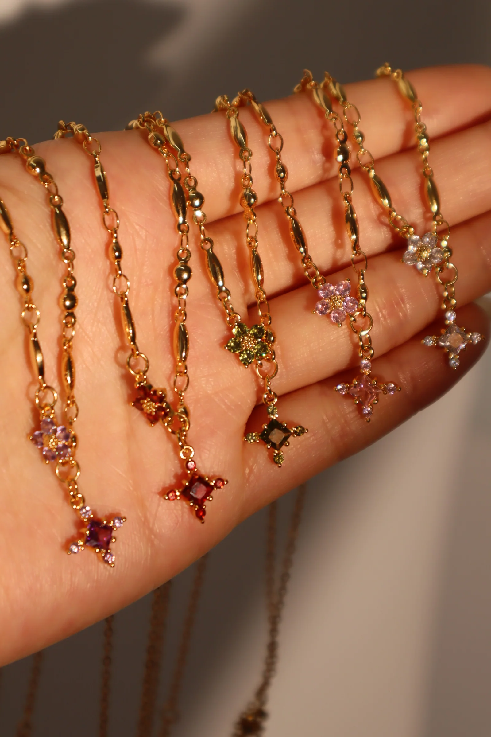 18K Real Gold Plated Pink Starlight Necklace - Image 13