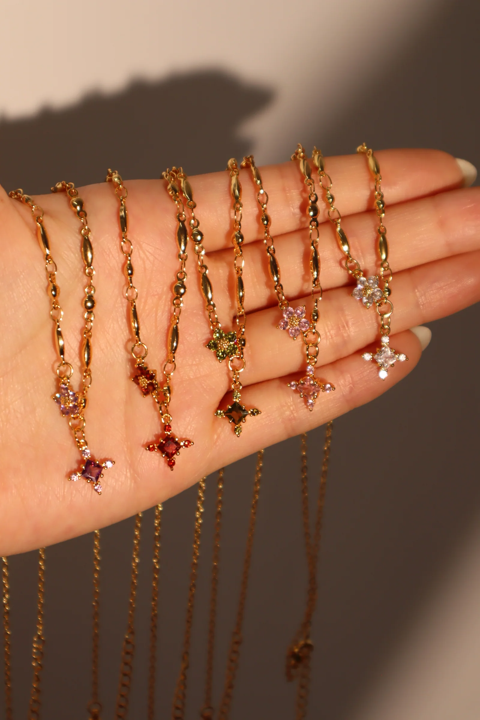 18K Real Gold Plated Pink Starlight Necklace - Image 15