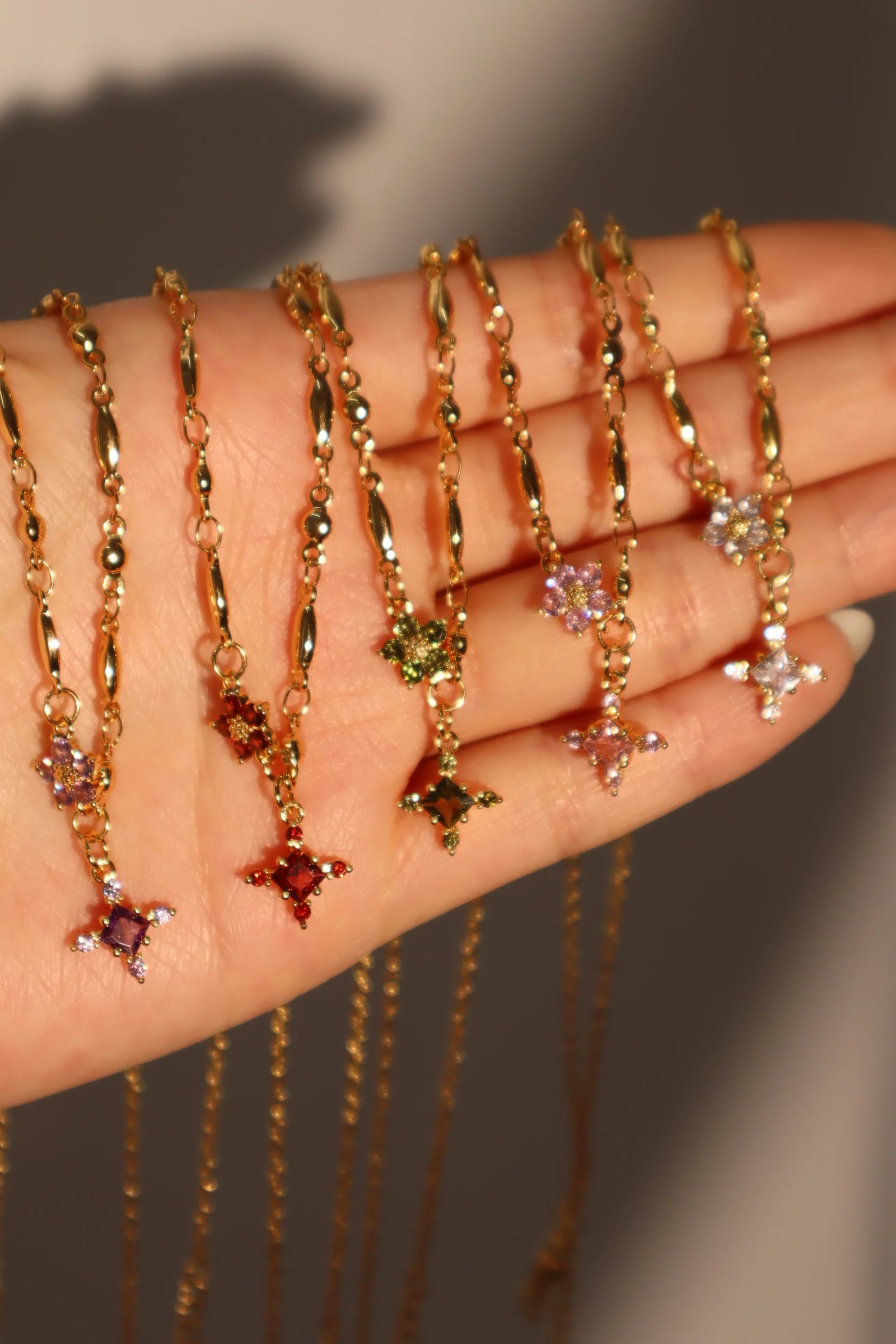 18K Real Gold Plated Pink Starlight Necklace - Image 16