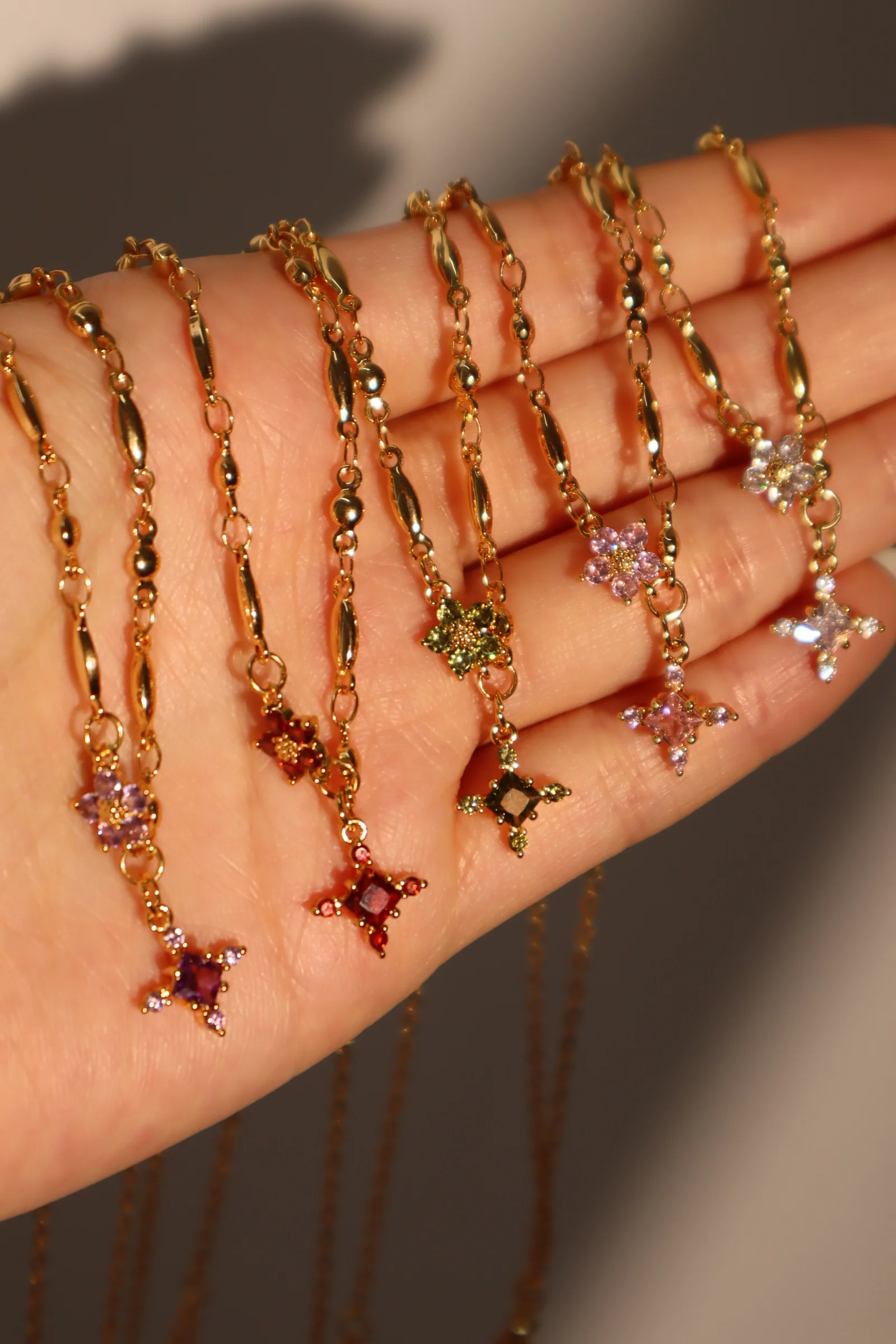 18K Real Gold Plated Pink Starlight Necklace - Image 17