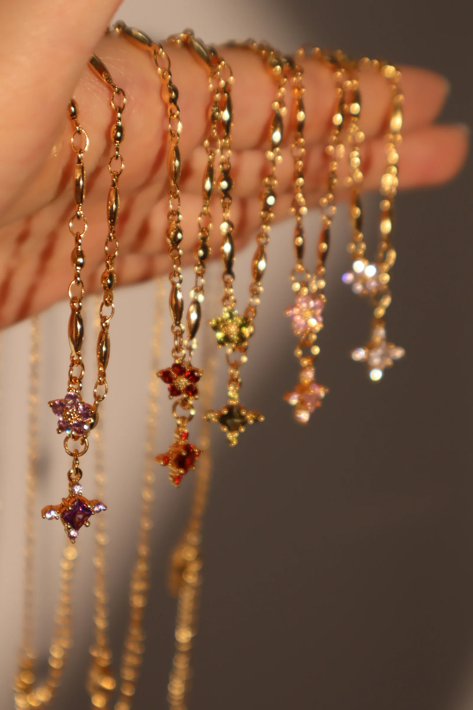 18K Real Gold Plated Pink Starlight Necklace - Image 18