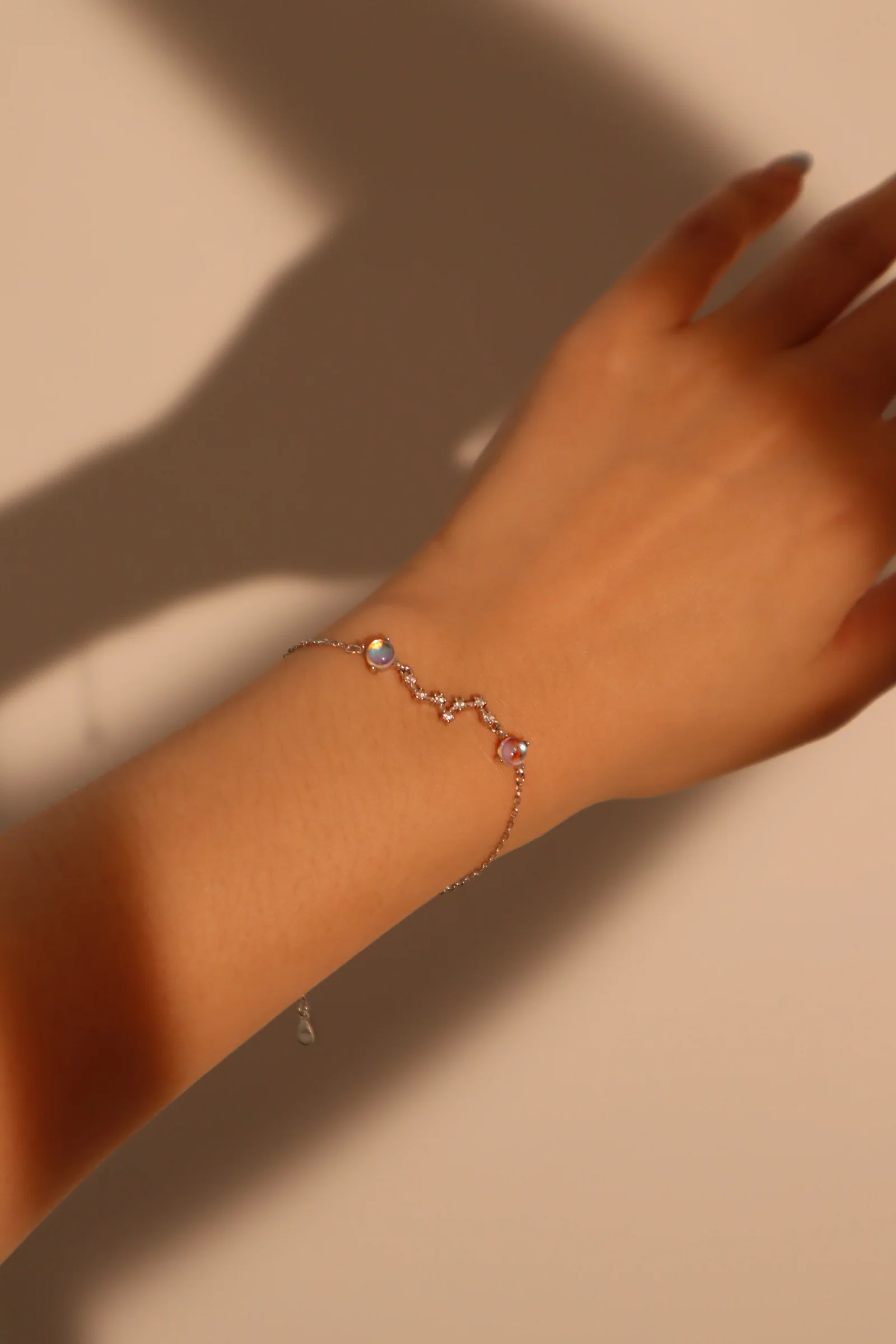 925 Sterling Silver Moonstone Galaxy Bracelet - Image 3