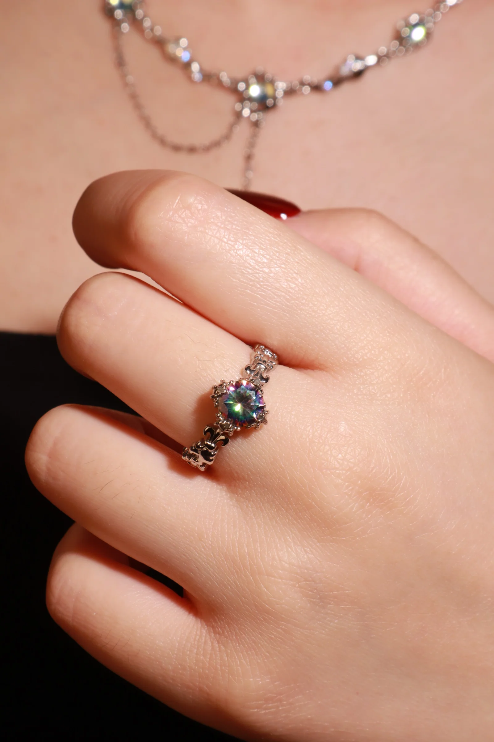 Black Gem Iris Ring - Image 6