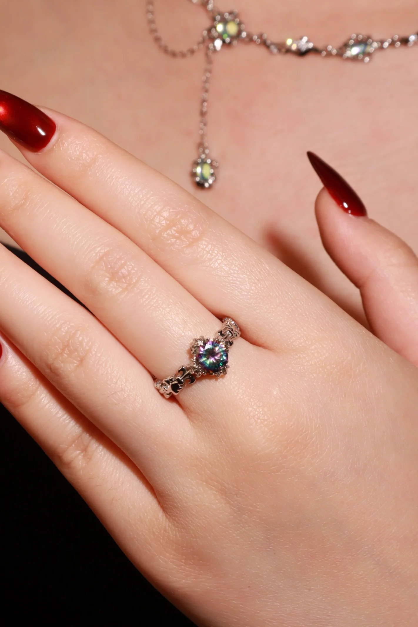 Black Gem Iris Ring - Image 7