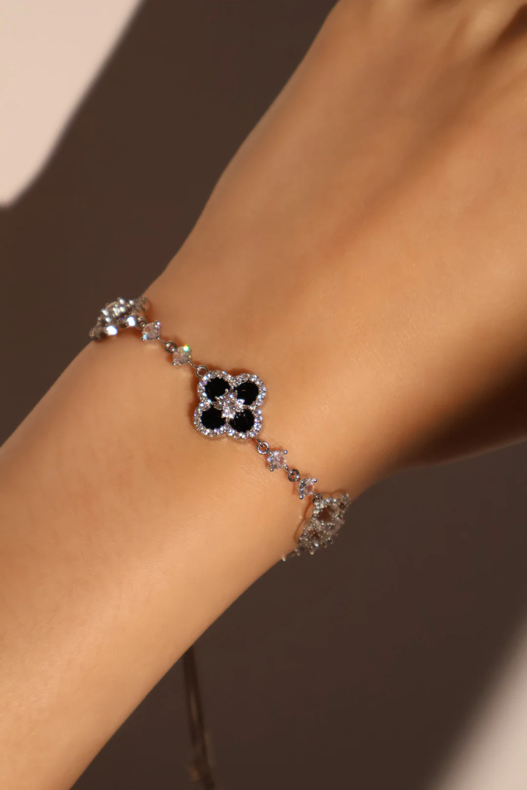 Black Lucky Leaf Bracelet - Image 3