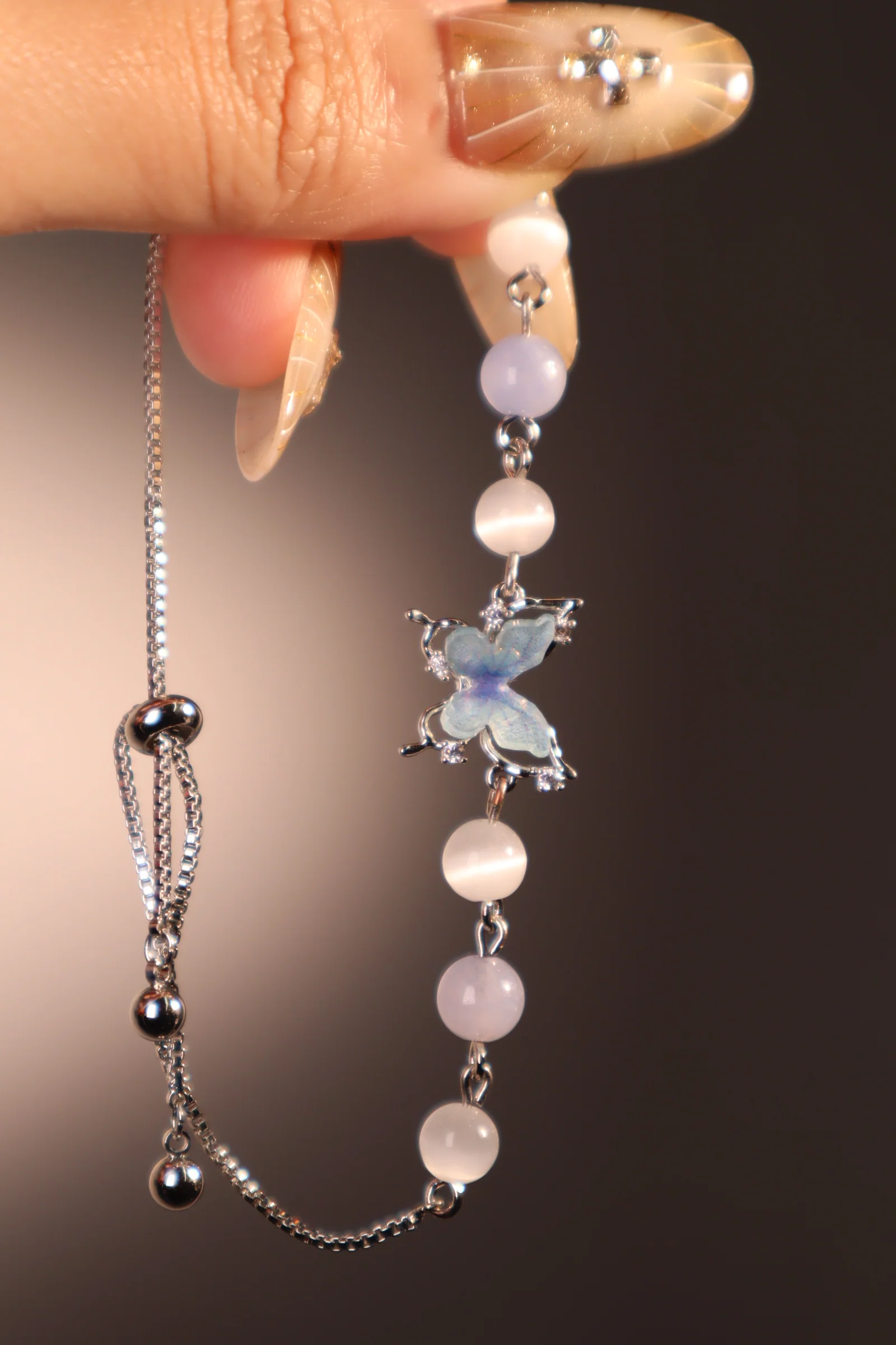 Blue Butterfly Moonstone Bracelet - Image 5