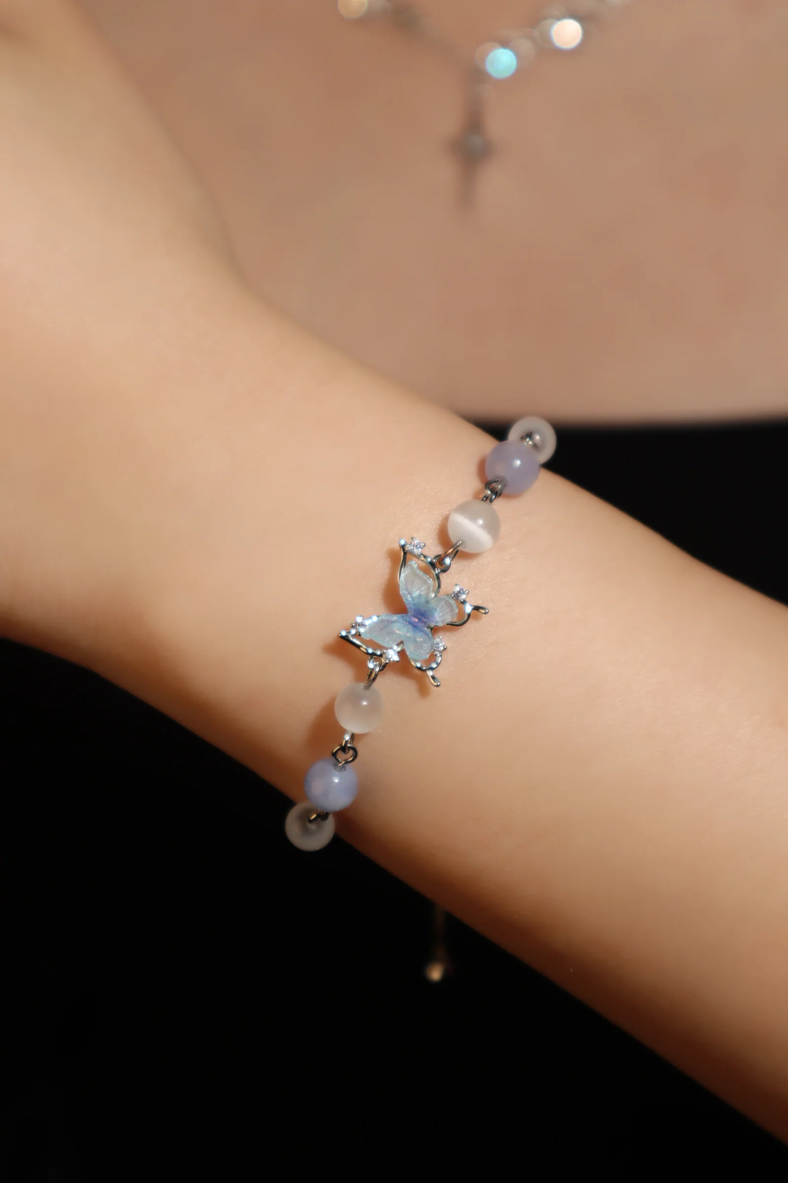 Blue Butterfly Moonstone Bracelet - Image 6