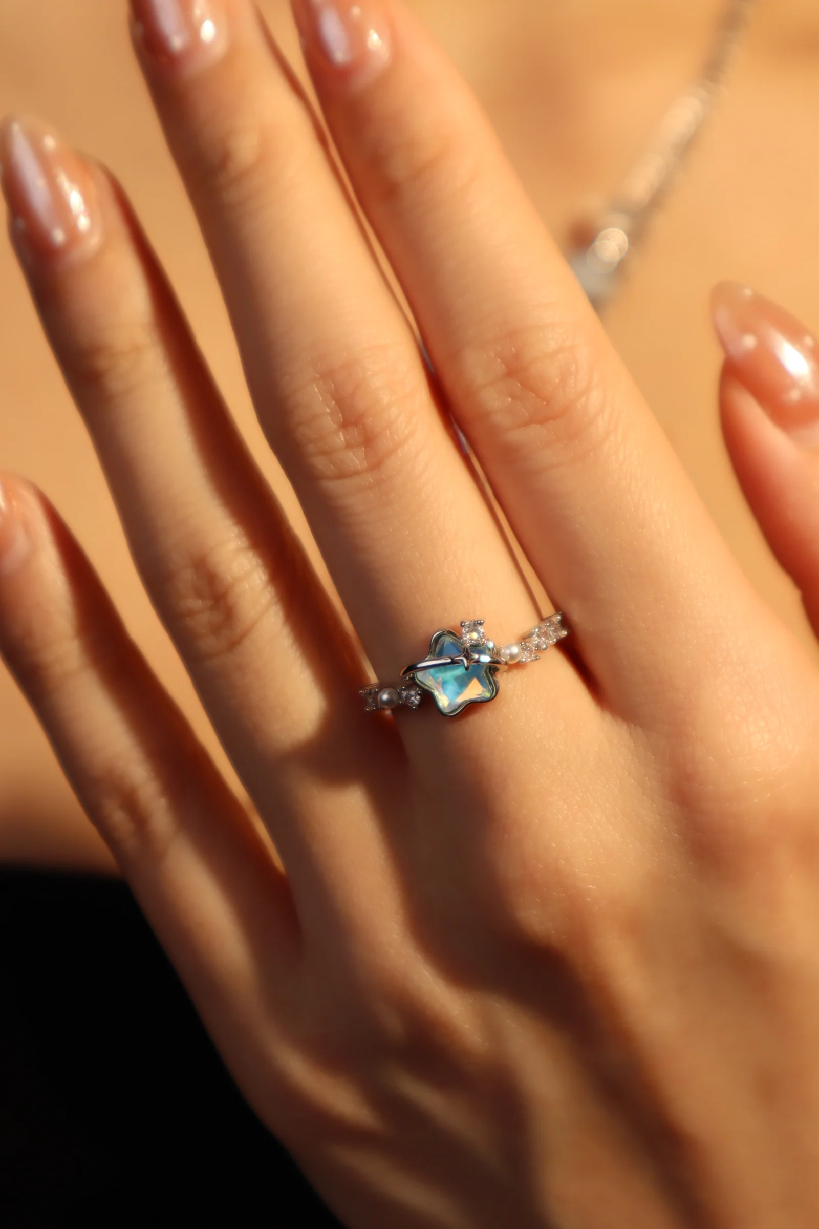 Blue Star Pearl Ring - Image 3