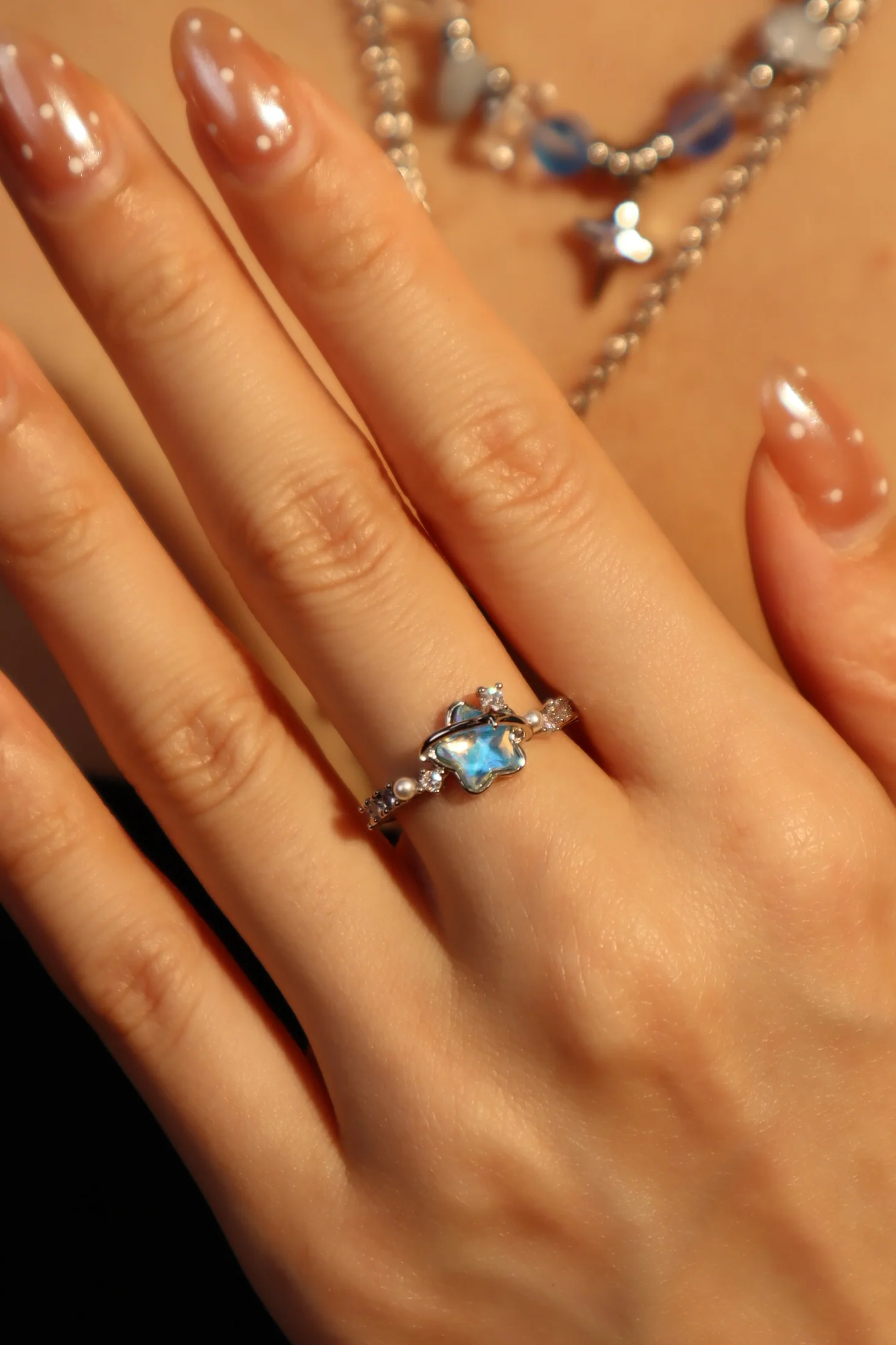 Blue Star Pearl Ring - Image 5