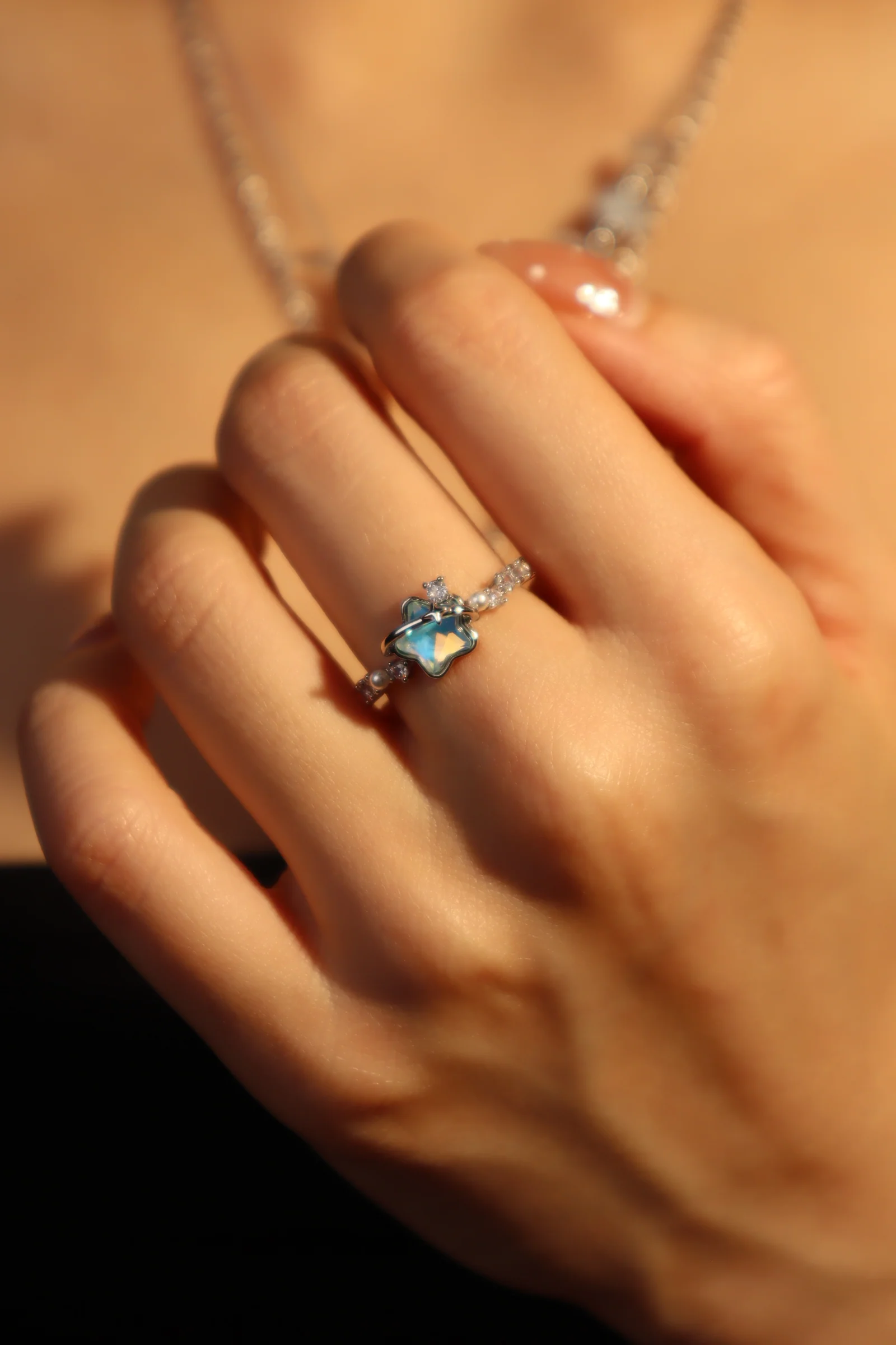 Blue Star Pearl Ring - Image 7
