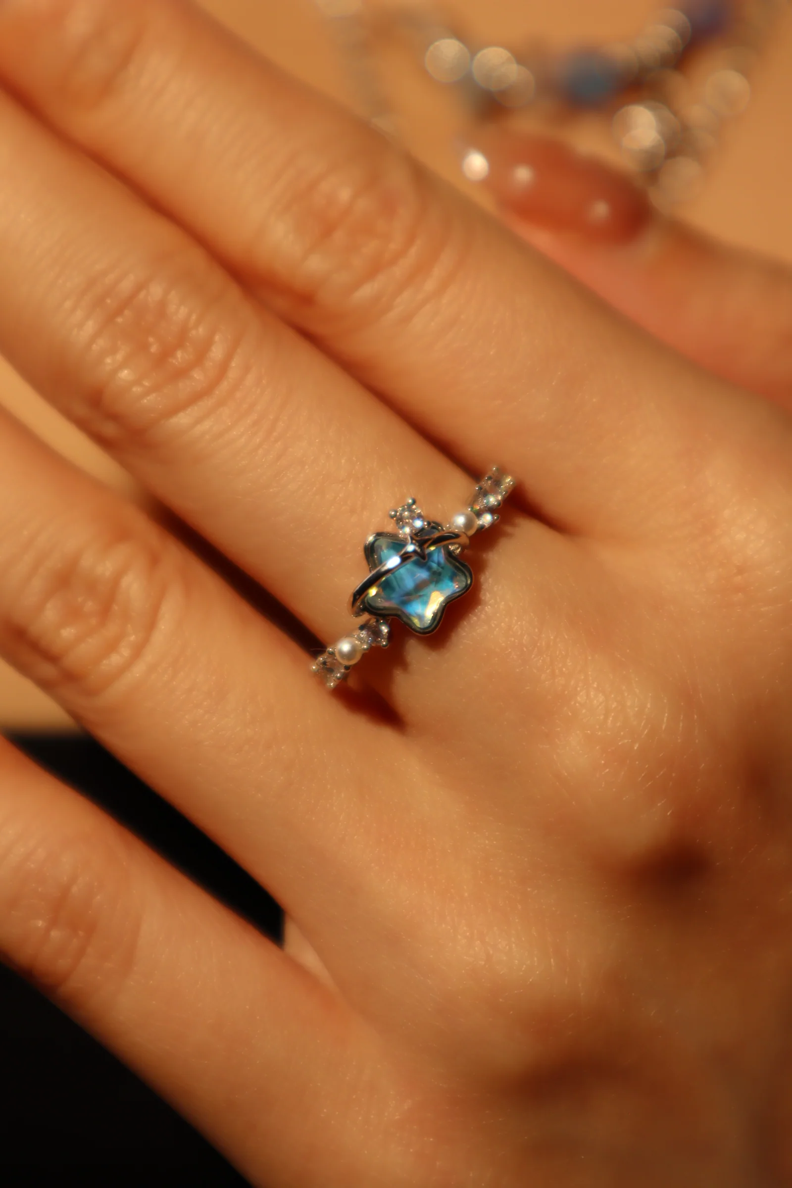 Blue Star Pearl Ring - Image 8