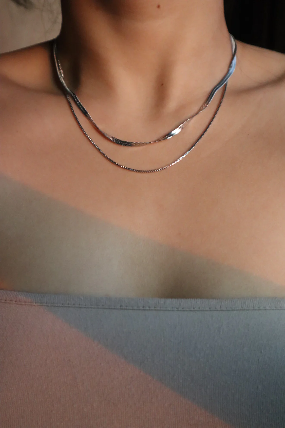 Stainless Steel Chain Layers Necklace - Image 4