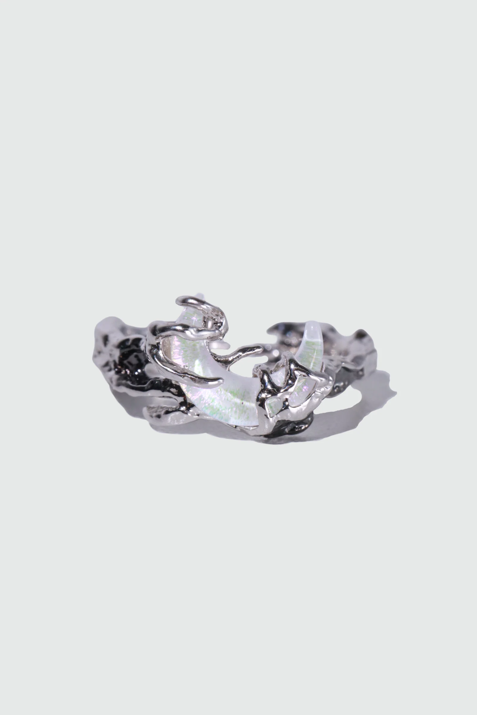 White Moonstone Moon Ring - Image 4