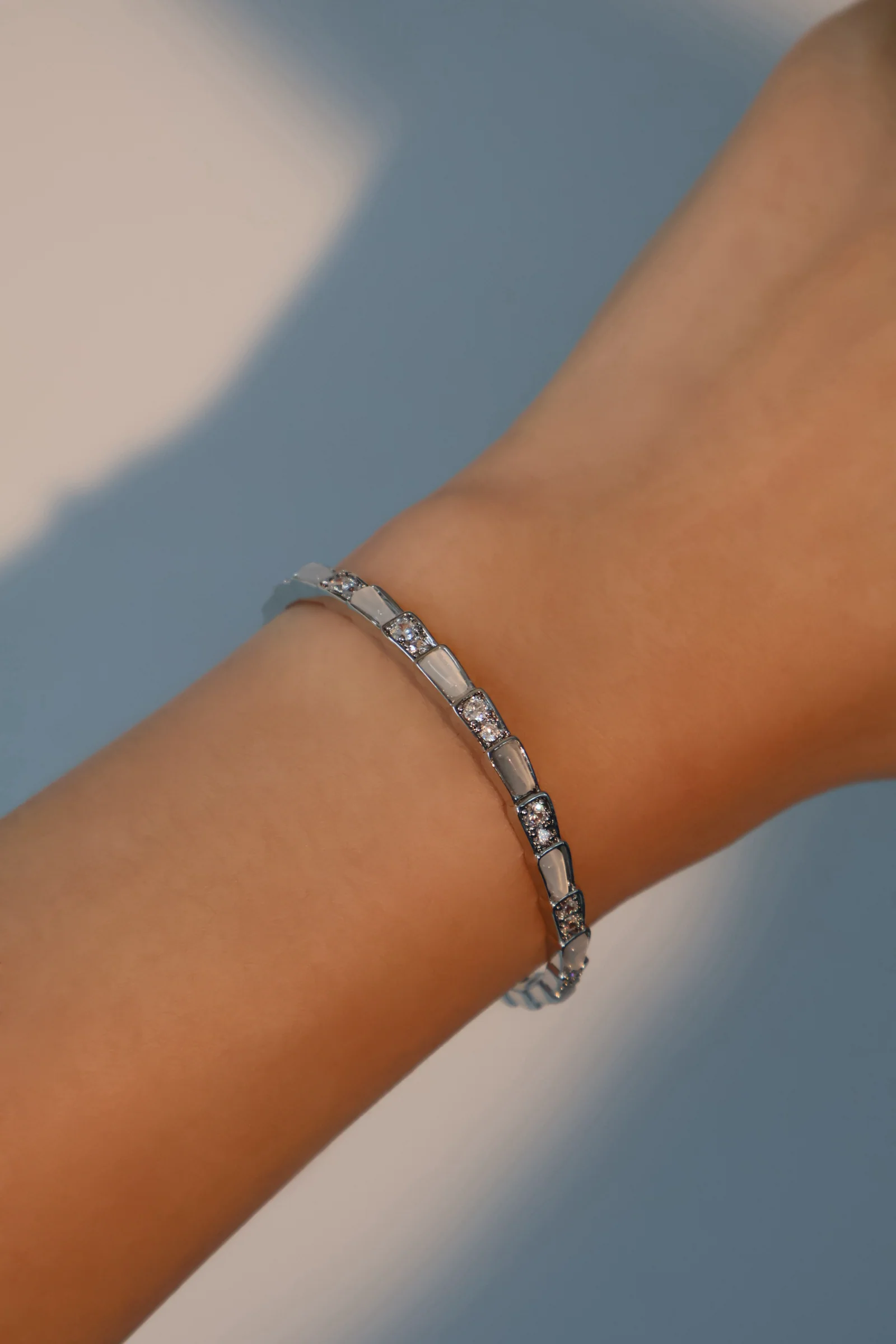 White Opal Diamond Bracelet - Image 3