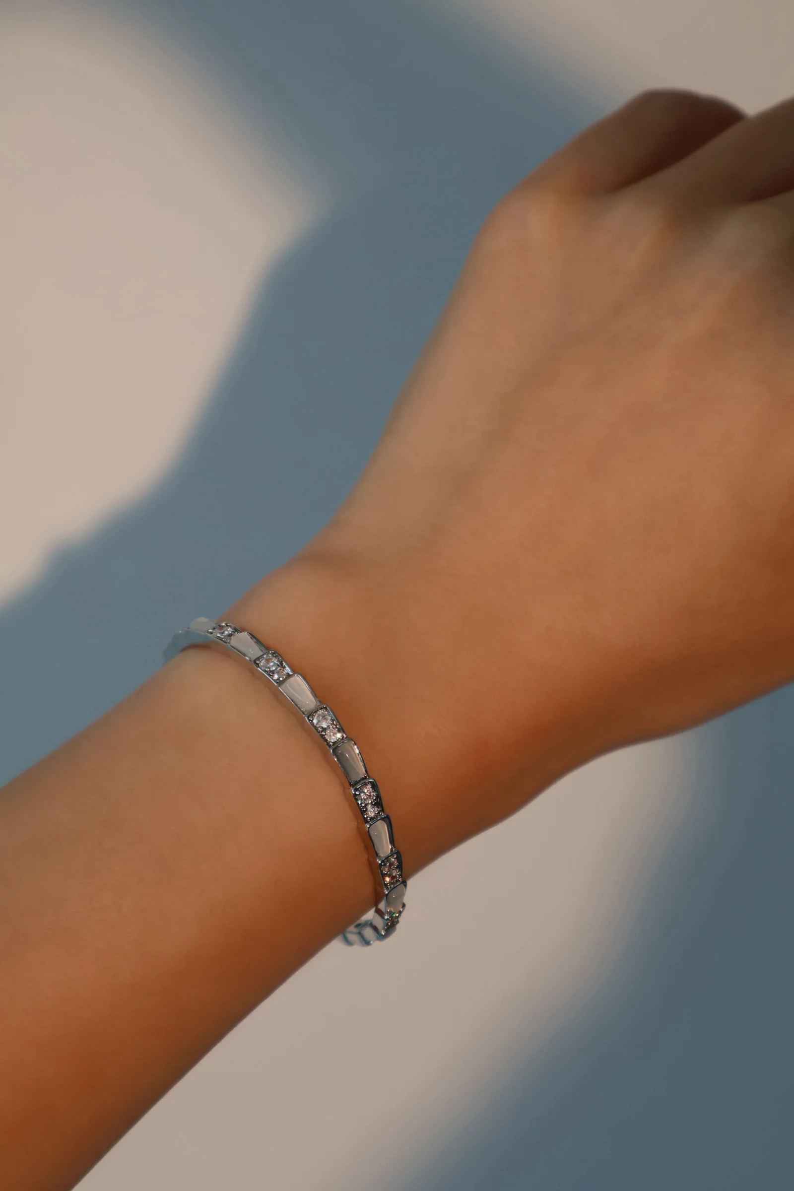 White Opal Diamond Bracelet - Image 4